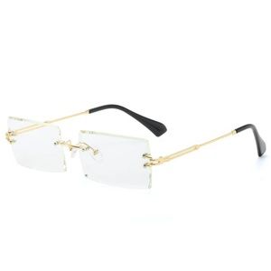 Small Rectangle Rimless Sunglasses